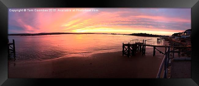  Poole Harbour Sunset Framed Print by Tom Coombes