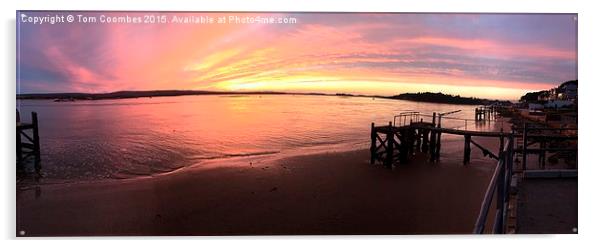  Poole Harbour Sunset Acrylic by Tom Coombes