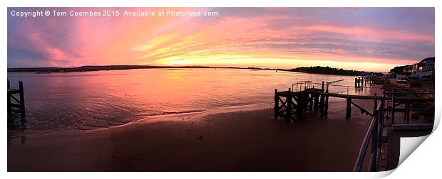  Poole Harbour Sunset Print by Tom Coombes