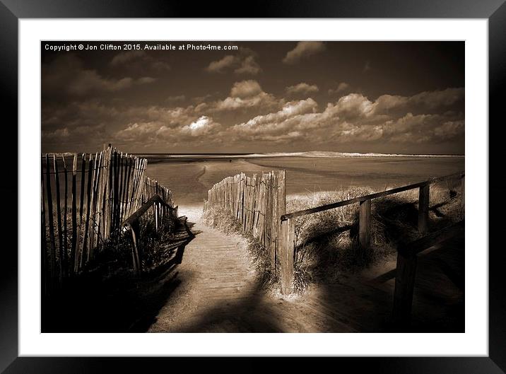  Holkham - to walk or to rest? Framed Mounted Print by Jon Clifton