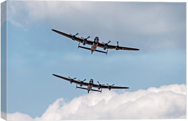 Twin Lancasters Canvas Print by Roger Green
