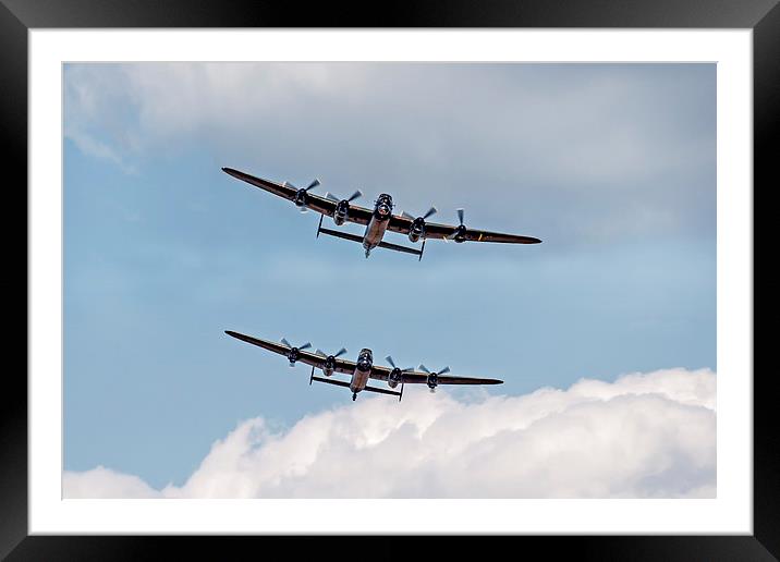 Twin Lancasters Framed Mounted Print by Roger Green
