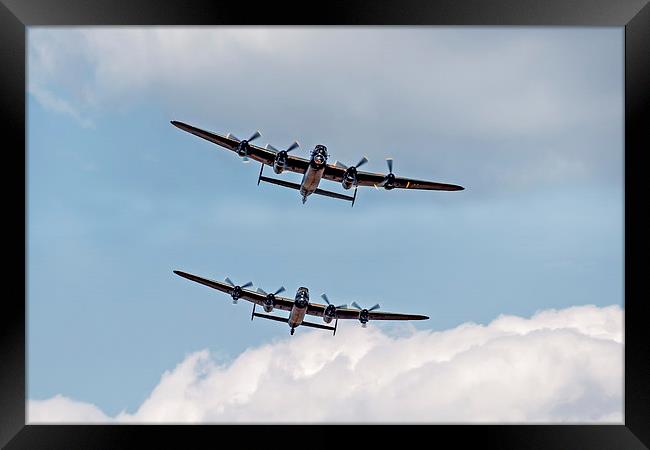 Twin Lancasters Framed Print by Roger Green