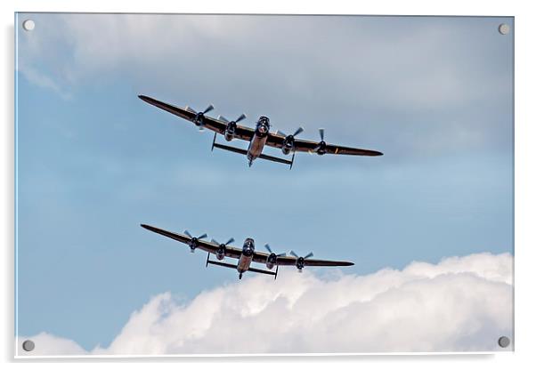 Twin Lancasters Acrylic by Roger Green