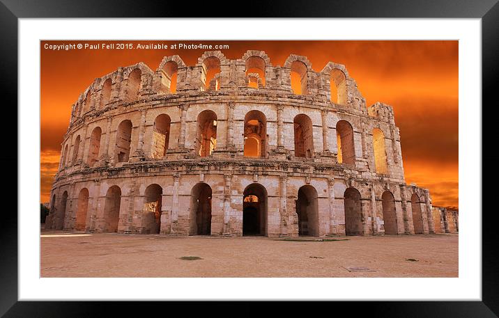 Amphitheater Framed Mounted Print by Paul Fell