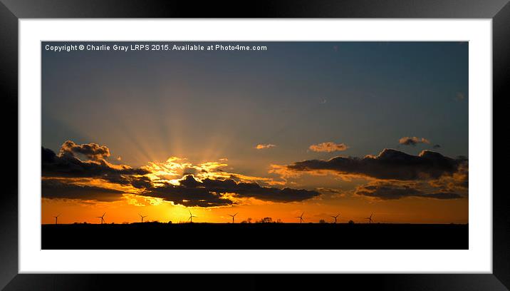  LIncolshire Sunset Framed Mounted Print by Charlie Gray LRPS