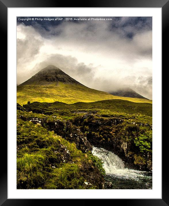  The Red Cuillins Under Cloud Cover Framed Mounted Print by Philip Hodges aFIAP ,