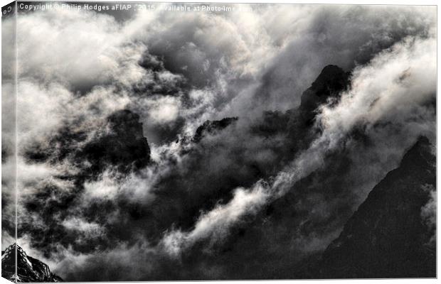 Mountains in the Mist  Canvas Print by Philip Hodges aFIAP ,