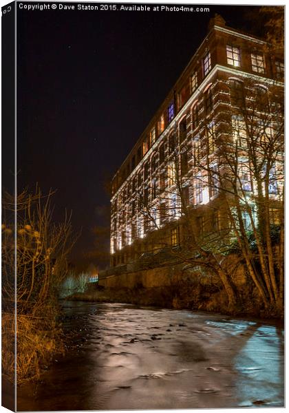  Eagley Mill. Canvas Print by Dave Staton