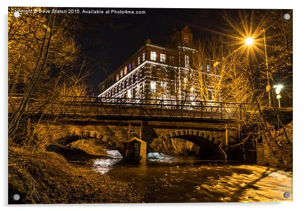  Eagley Bridge. Acrylic by Dave Staton