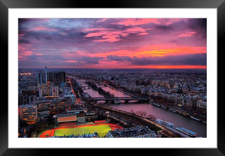  View of Paris from the eiffel tower Framed Mounted Print by pristine_ images