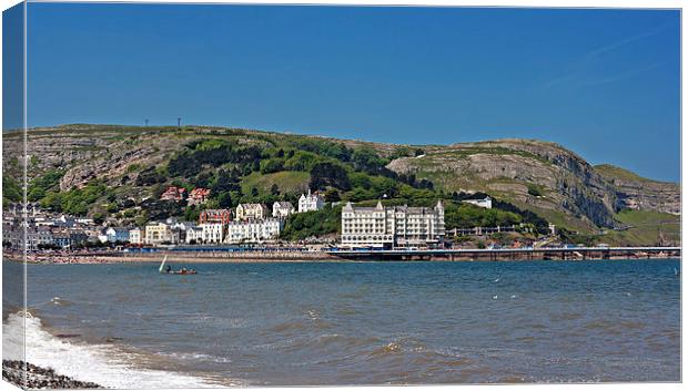 Hotels and guest houses on Great Orme, Llandudno,  Canvas Print by ken biggs