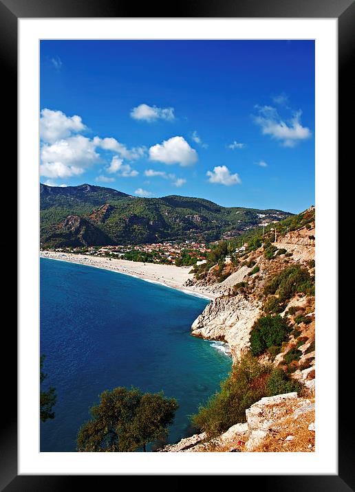  Oludeniz beach in Turkey  Framed Mounted Print by ken biggs