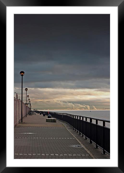 Promenade on the River Mersey, Liverpool, UK. Framed Mounted Print by ken biggs