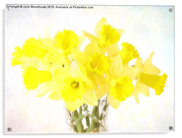 Daffodils Acrylic by Julie Woodhouse