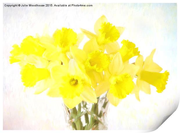 Daffodils Print by Julie Woodhouse