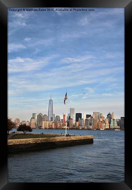 New York Harbour. Framed Print by Matthew Bates