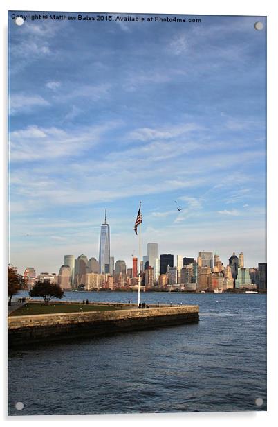 New York Harbour. Acrylic by Matthew Bates