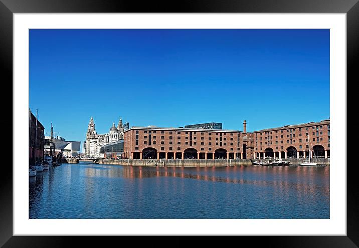  Albert Dock and Liver Buildings Framed Mounted Print by ken biggs