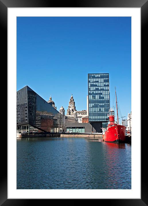 View of Liverpool's historic waterfront Framed Mounted Print by ken biggs