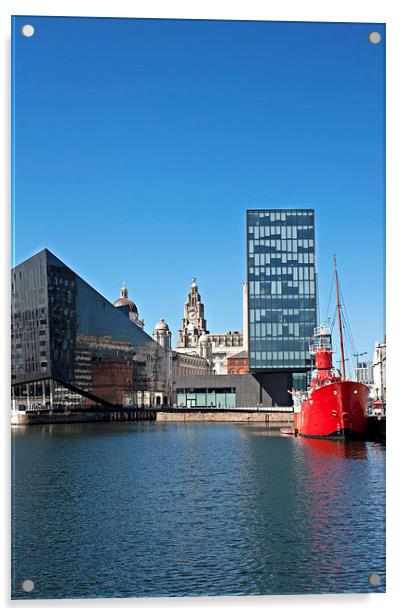 View of Liverpool's historic waterfront Acrylic by ken biggs
