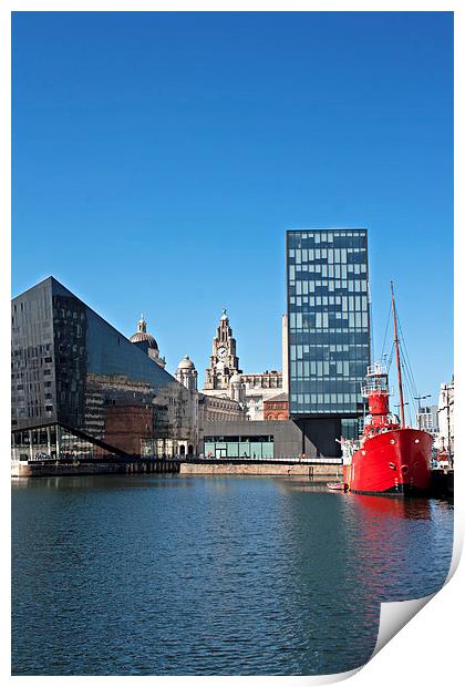 View of Liverpool's historic waterfront Print by ken biggs