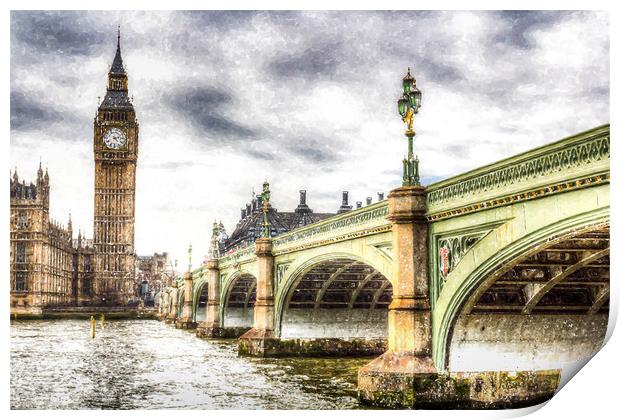 Westminster Bridge London Art Print by David Pyatt