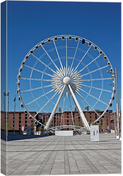 Large ferris wheel at Albert Dock, Liverpool UK Canvas Print by ken biggs