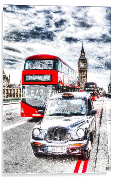 Westminster Bridge London Art Acrylic by David Pyatt