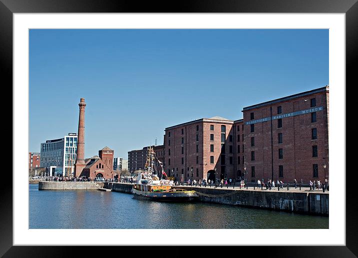 View of Liverpool's historic waterfront Framed Mounted Print by ken biggs