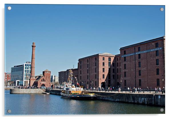 View of Liverpool's historic waterfront Acrylic by ken biggs