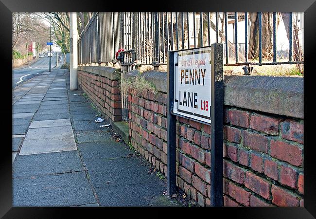 Penny Lane, Liverpool, UK Framed Print by ken biggs