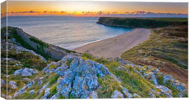 Barafundle Beach Canvas Print by Mark Robson