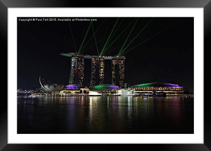 Singapore Marina Bay Sands Framed Mounted Print by Paul Fell