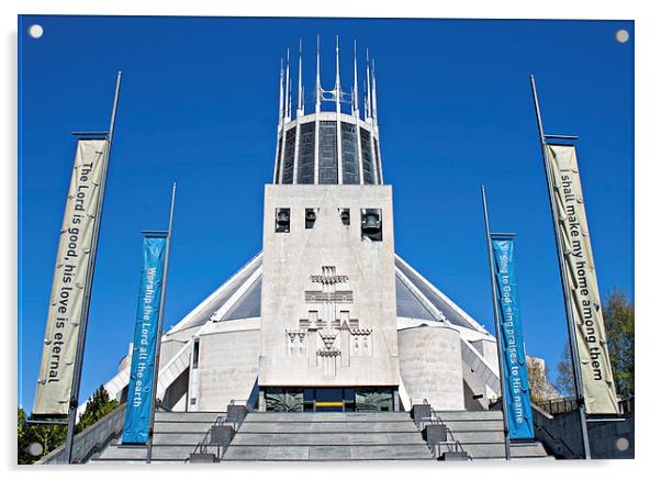 Metropolitan Cathedral, Liverpool, UK Acrylic by ken biggs