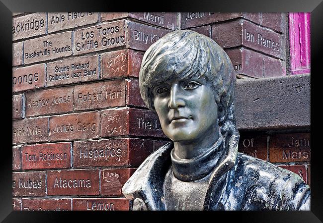 Statue of John Lennon Framed Print by ken biggs