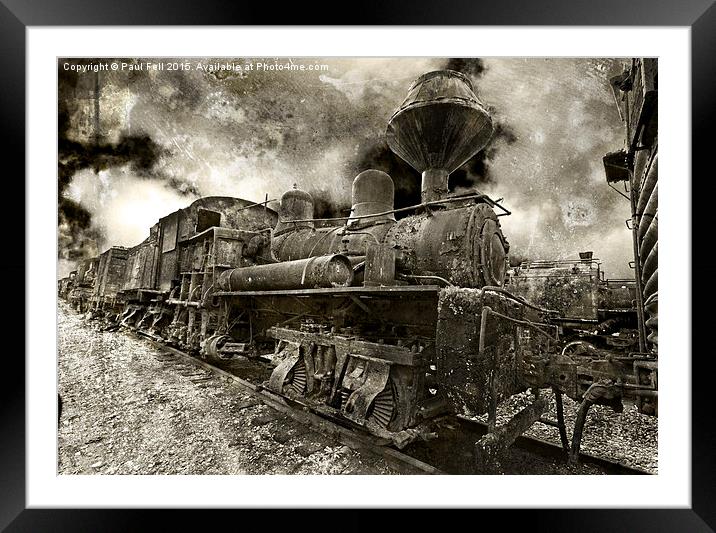 locomotive Framed Mounted Print by Paul Fell