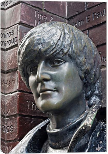Statue of John Lennon Canvas Print by ken biggs