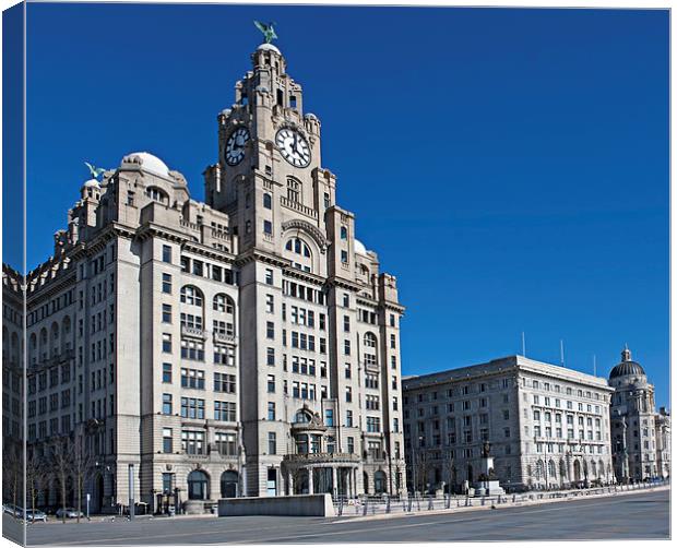 Liverpool's World Heritage status waterfront build Canvas Print by ken biggs