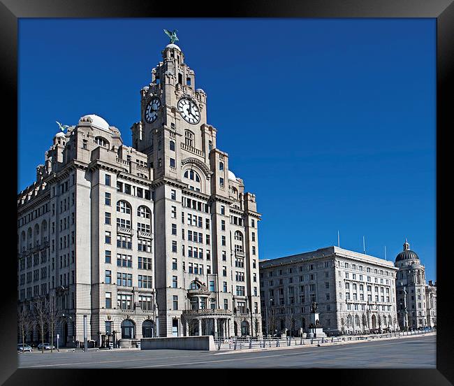 Liverpool's World Heritage status waterfront build Framed Print by ken biggs