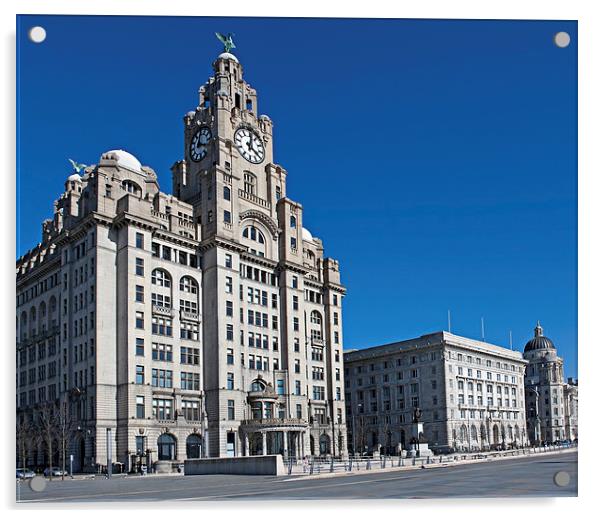 Liverpool's World Heritage status waterfront build Acrylic by ken biggs