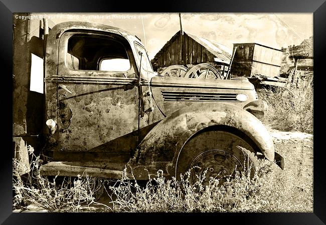 Old truck Framed Print by Paul Fell