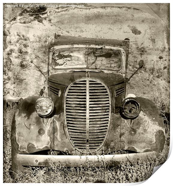 Old truck Print by Paul Fell