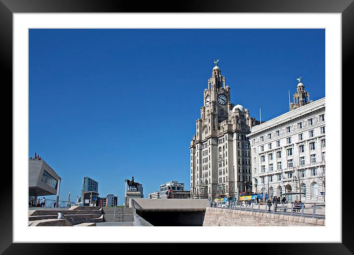 Liverpool's World Heritage status waterfront build Framed Mounted Print by ken biggs