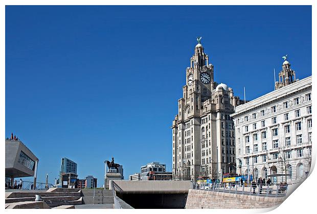 Liverpool's World Heritage status waterfront build Print by ken biggs