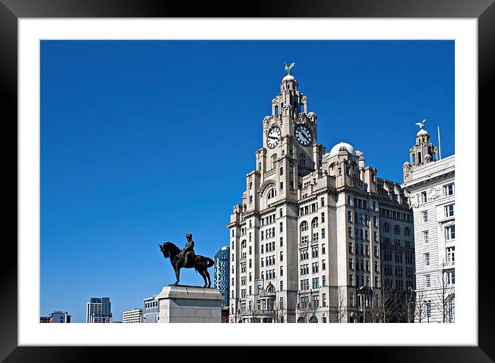 Liverpool's World Heritage status waterfront buildings Framed Mounted Print by ken biggs