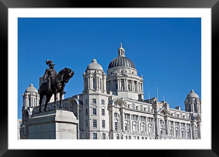 Liverpool's World Heritage status waterfront buildings Framed Mounted Print by ken biggs