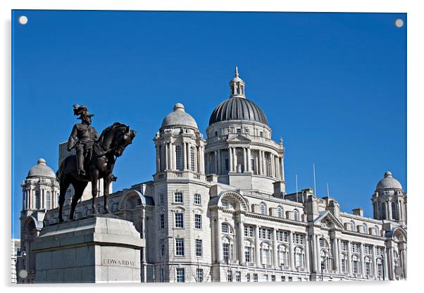 Liverpool's World Heritage status waterfront buildings Acrylic by ken biggs