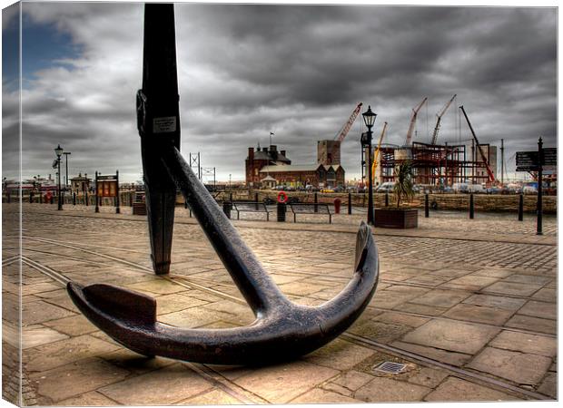 HDR image of a very large ships anchor Canvas Print by ken biggs