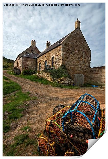  Fishermen's Cottages at Cove Print by Richard Burdon